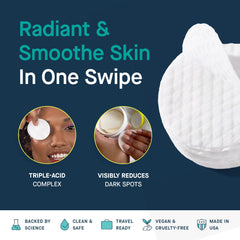 SLMD AHA BHA toner pads body-use context suggests full-body exfoliation potential.