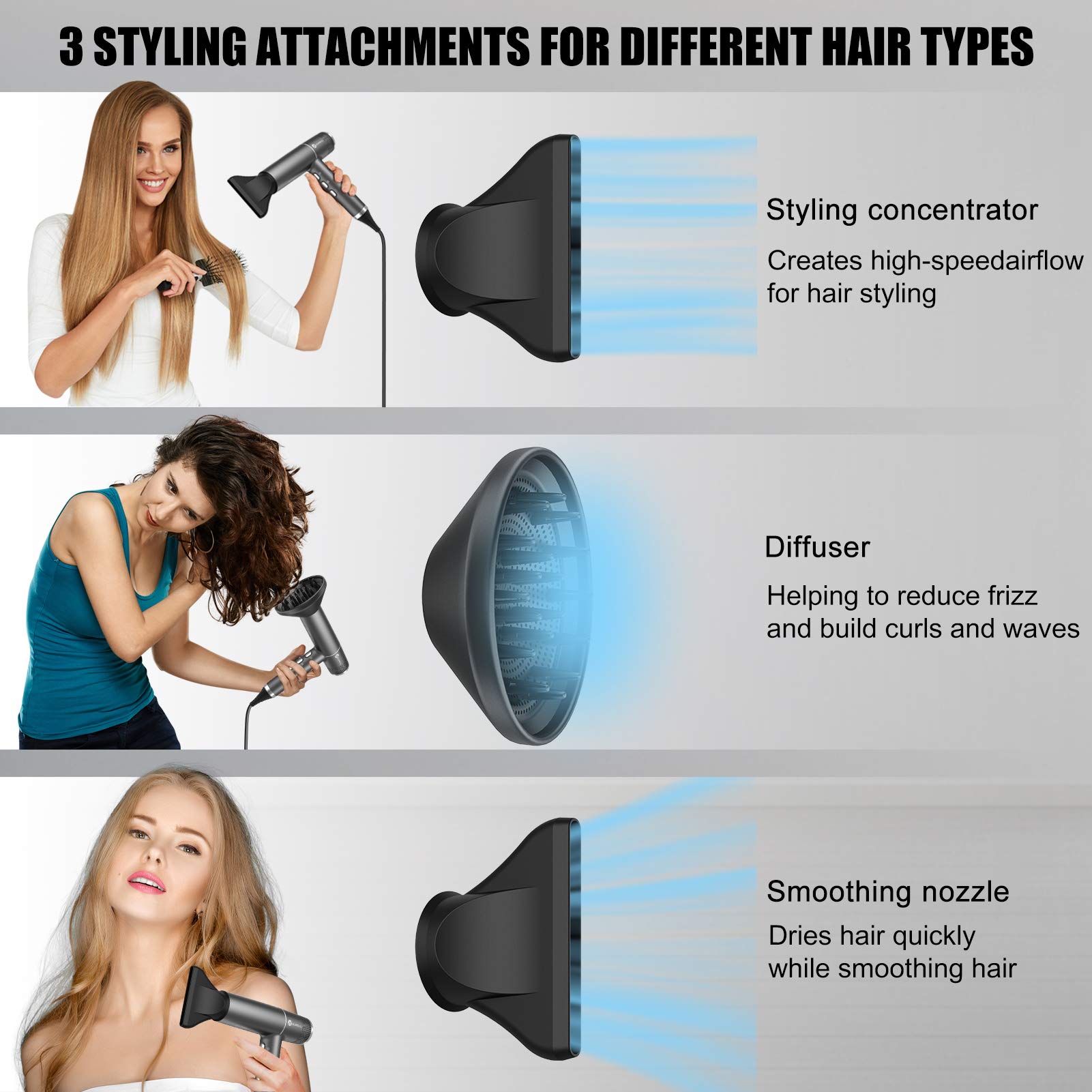 Slopehill hair dryer features a balanced ergonomic handle for comfortable use.