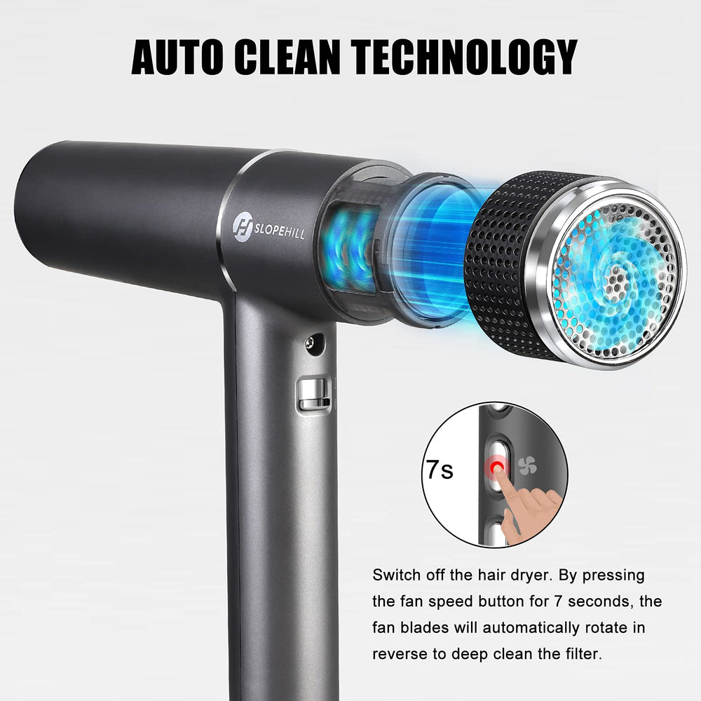 Slopehill hair dryer detachable microfilter enables easy cleaning and sustained performance.