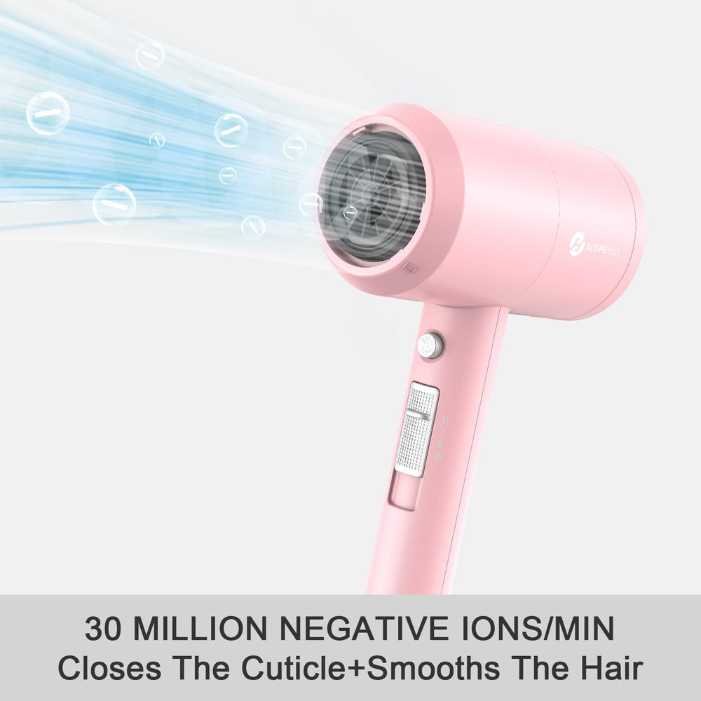 Slopehill hair dryer pink concentrator attachment enables precise straight styling.