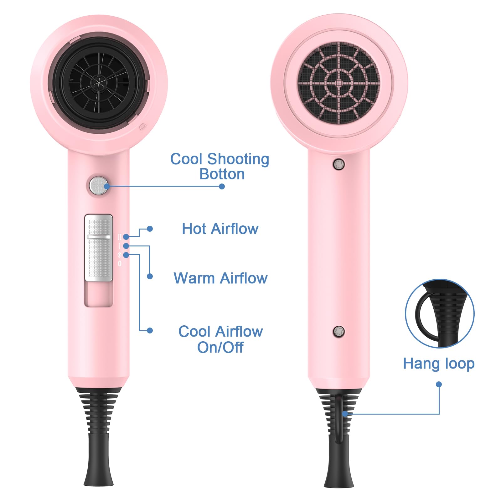 Slopehill hair dryer pink diffuser attachment defines curls and waves.