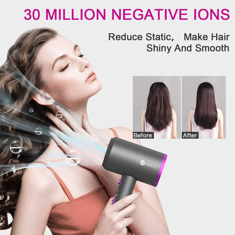 Slopehill hair dryer with attachments concentrator illustration for precision styling.