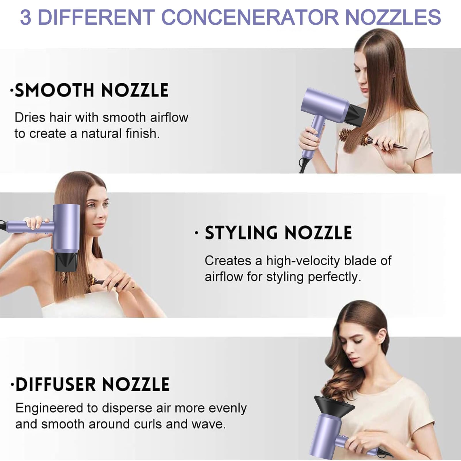 Slopehill professional ionic hair dryer back view showing ergonomic grip