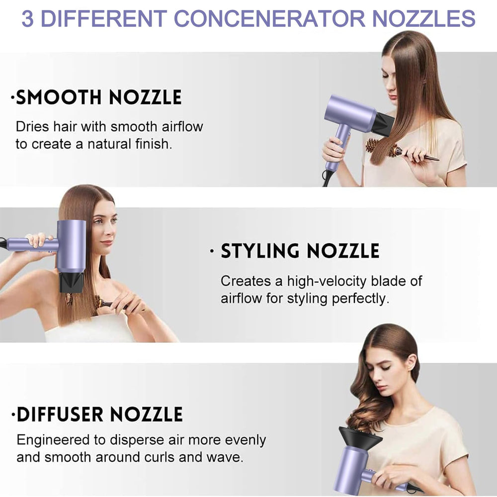Slopehill professional ionic hair dryer back view showing ergonomic grip