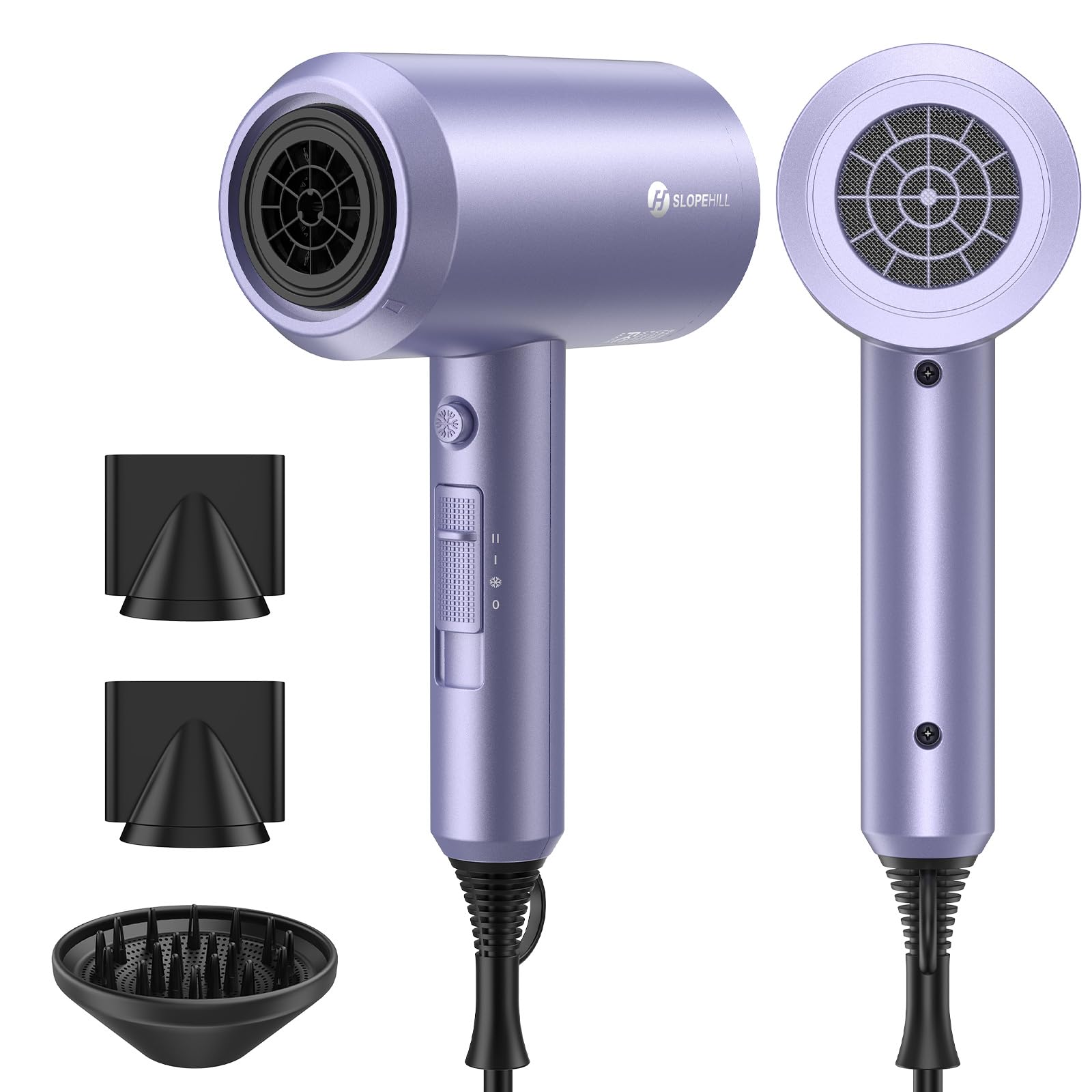 Slopehill professional ionic hair dryer front view for efficient drying and low noise