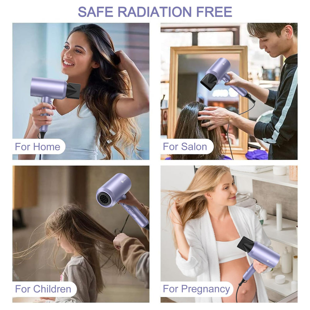 Slopehill lavender color hair dryer with travel-ready design