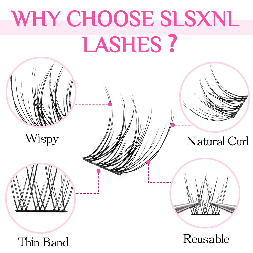 SLSXNL 110 piece lash clusters kit offers versatile DIY options