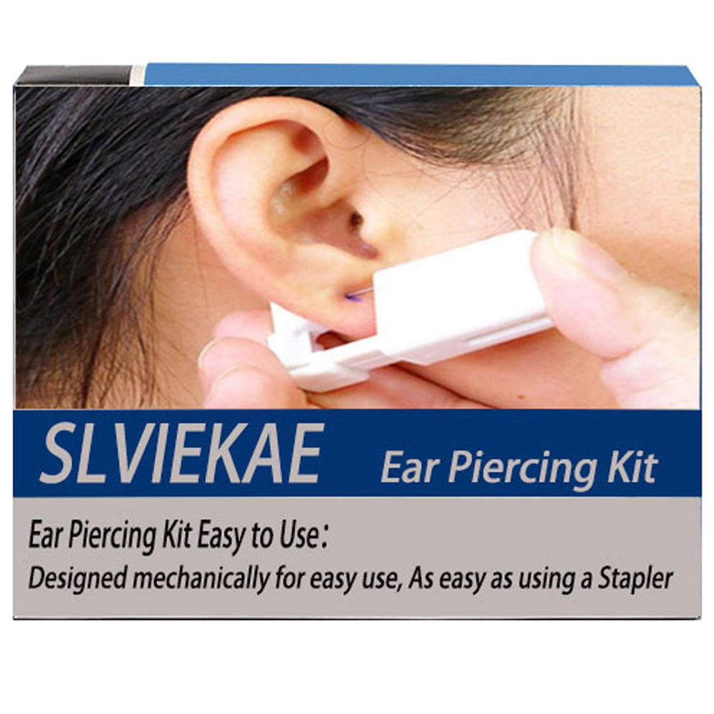SLVIEKAE user-friendly design demonstrates stapler-like action for simple home piercing.