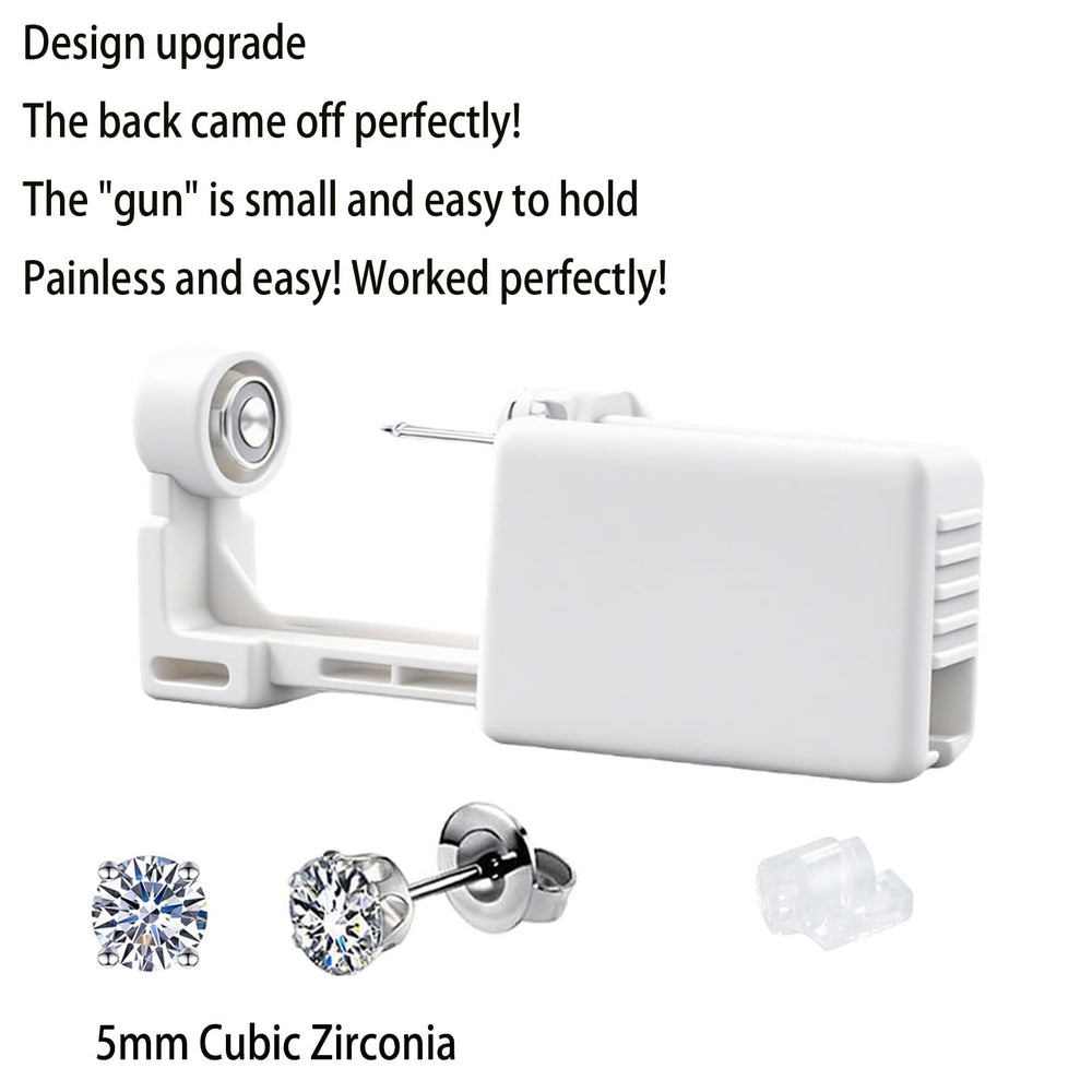 SLVIEKAE four-pack ear piercing guns in packaging, ready for home use.