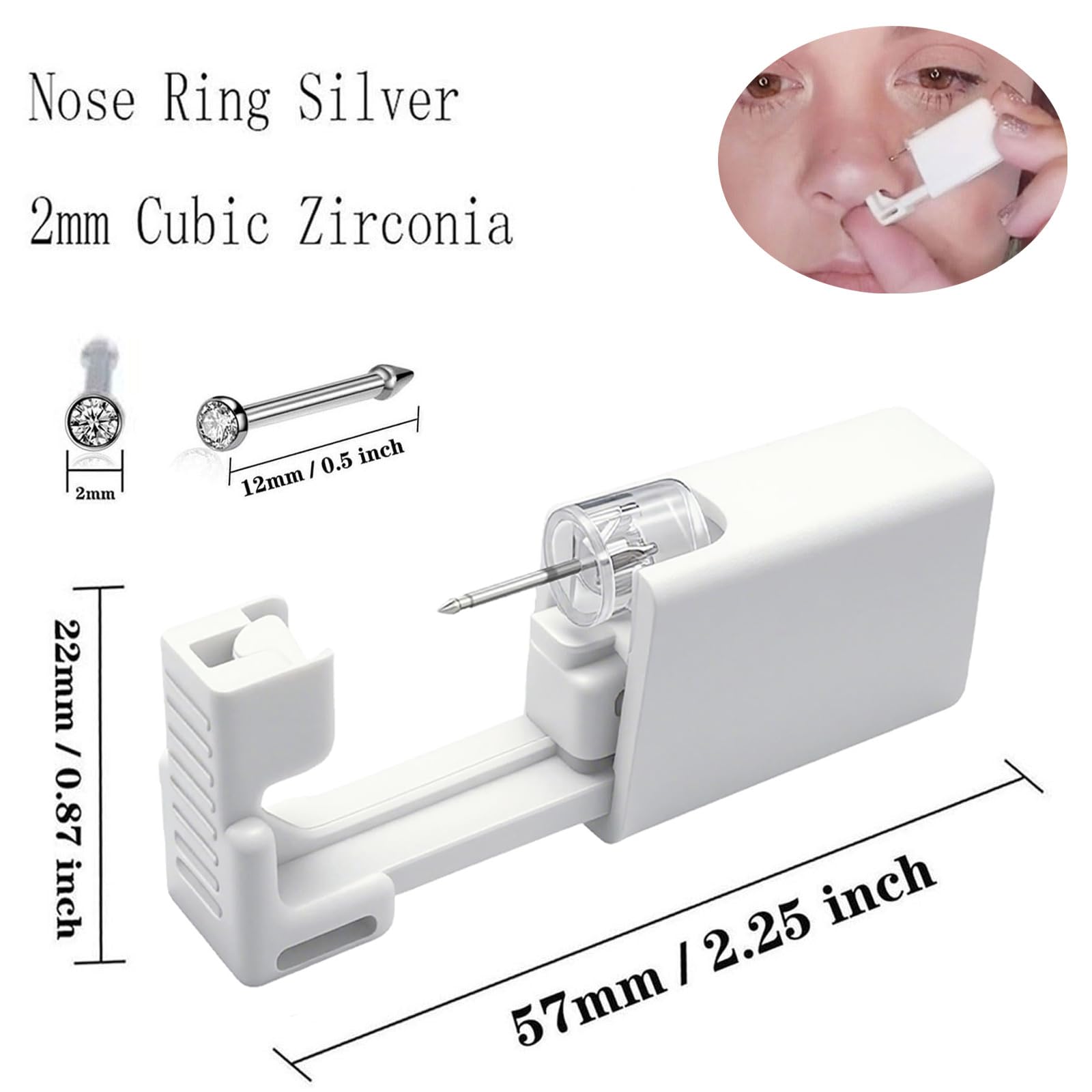 SLVIEKAE disposable piercing gun for safe nostril piercing at home