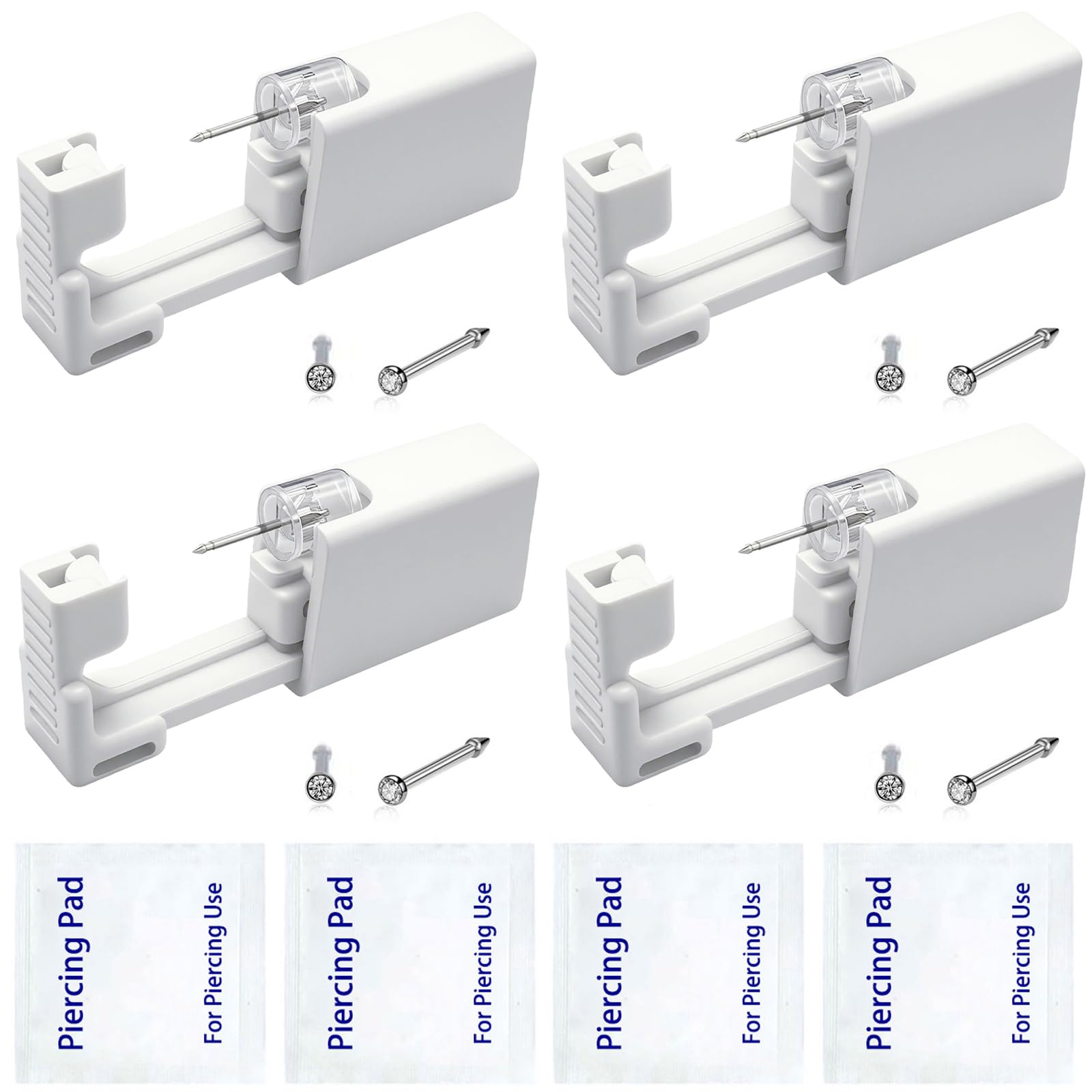 SLVIEKAE nose piercing kit 4-pack for at-home convenience