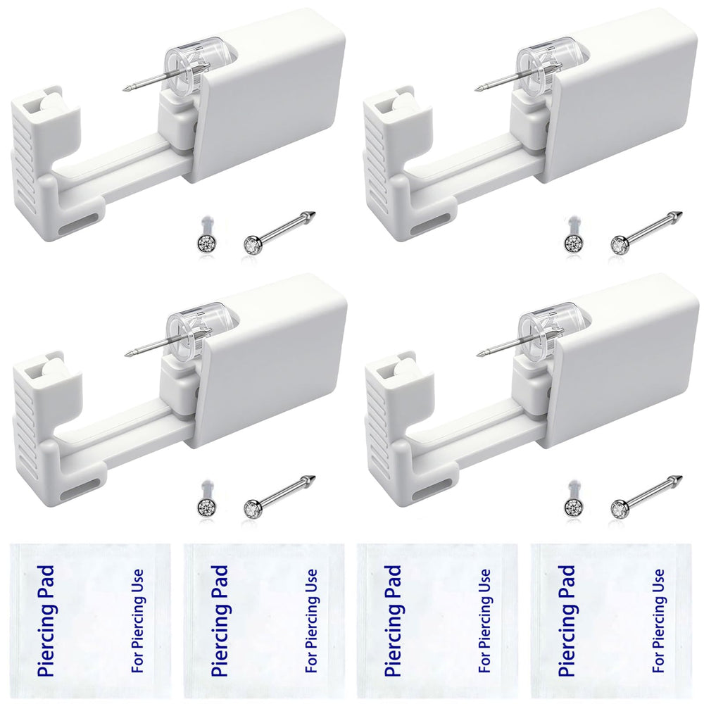 SLVIEKAE nose piercing kit 4-pack for at-home convenience