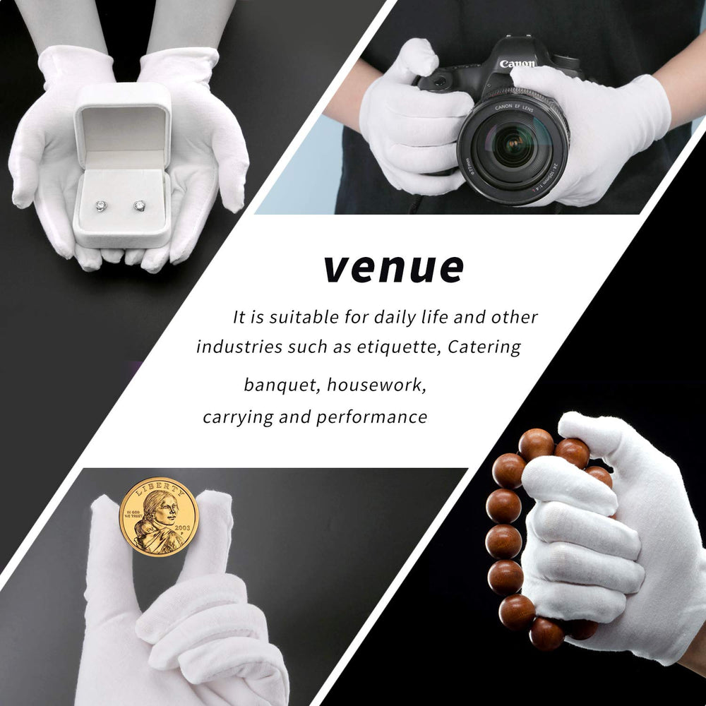 SLWJAXGT guantes de algodón blancos para protección de manos durante spa y tratamientos