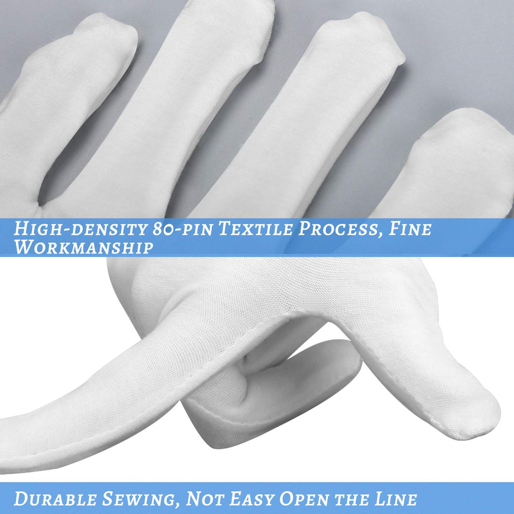 SLWJAXGT guantes de algodón blancos lavables y reutilizables para uso diario