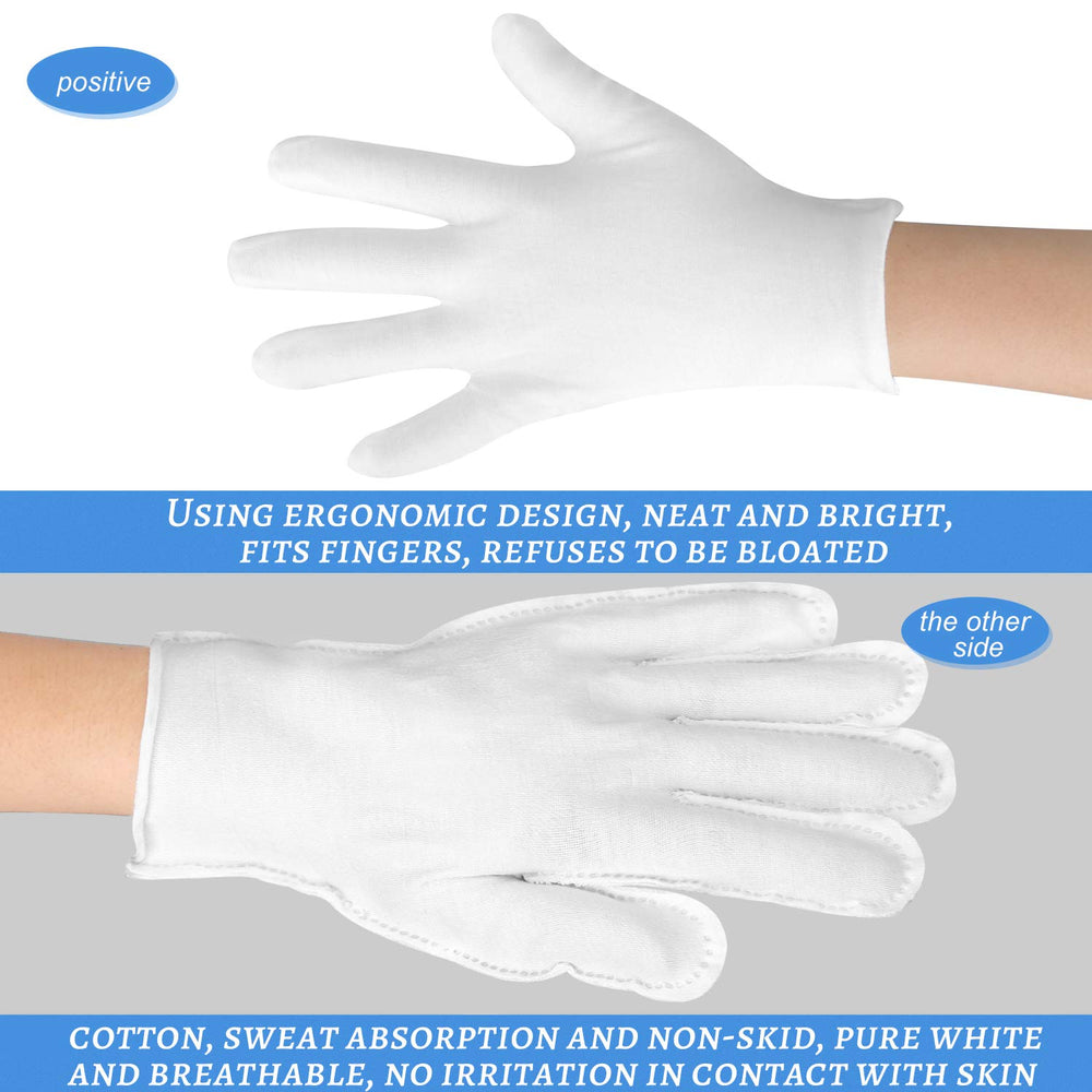SLWJAXGT guantes de algodón blancos para uso cosmético y cuidado de la piel en casa