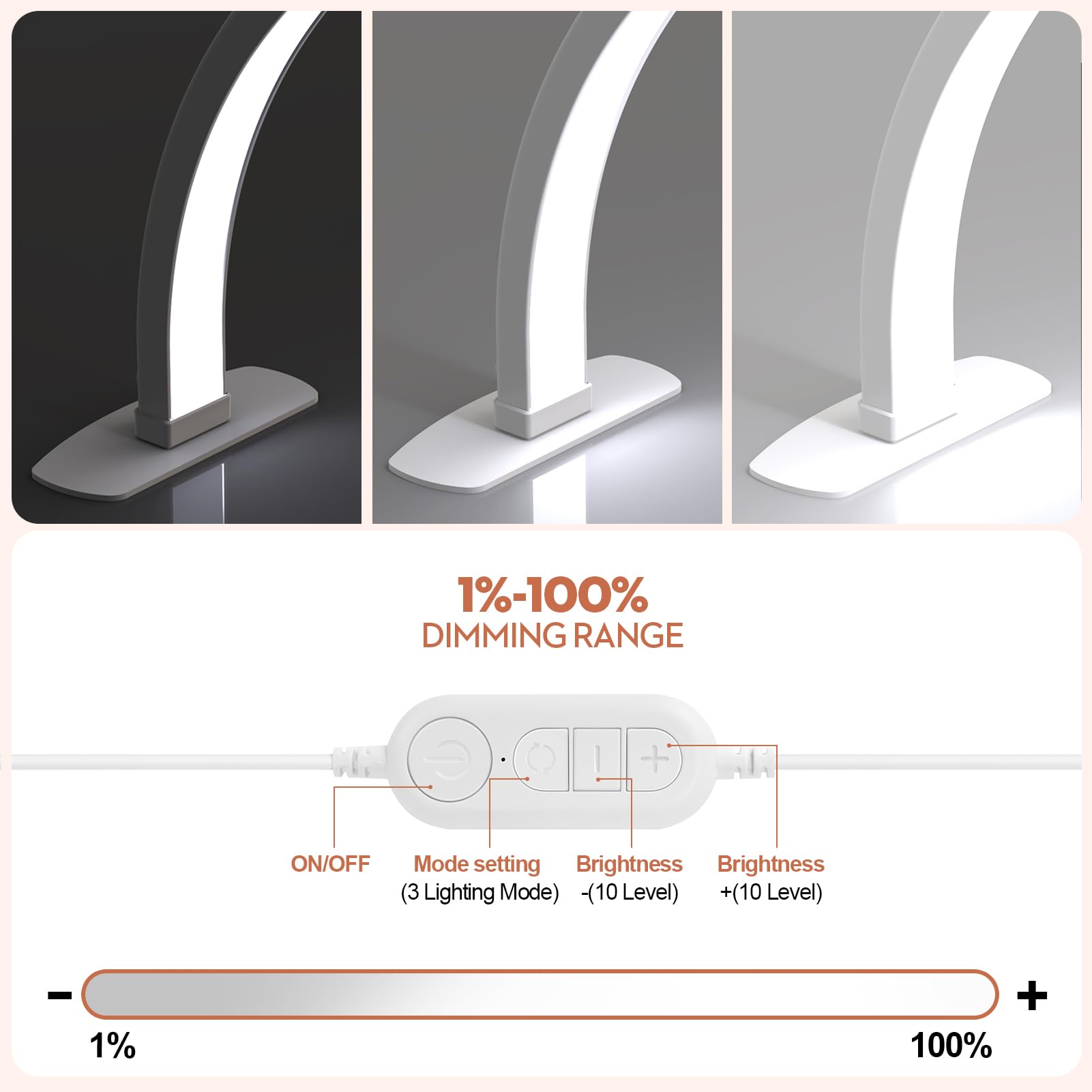SLYFTE customizable lighting with color temperature and brightness for comfortable work