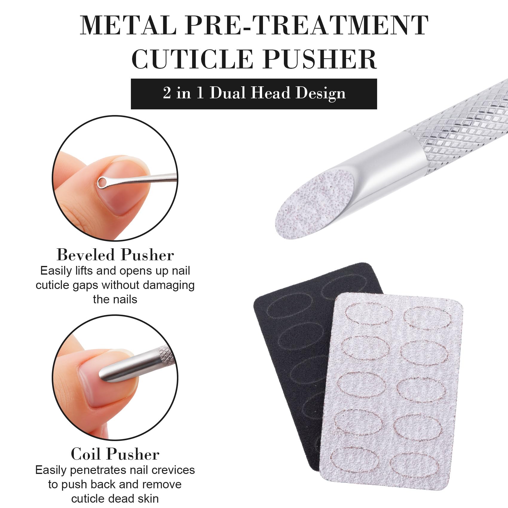 SmallCat cuticle pusher stainless steel body for durability
