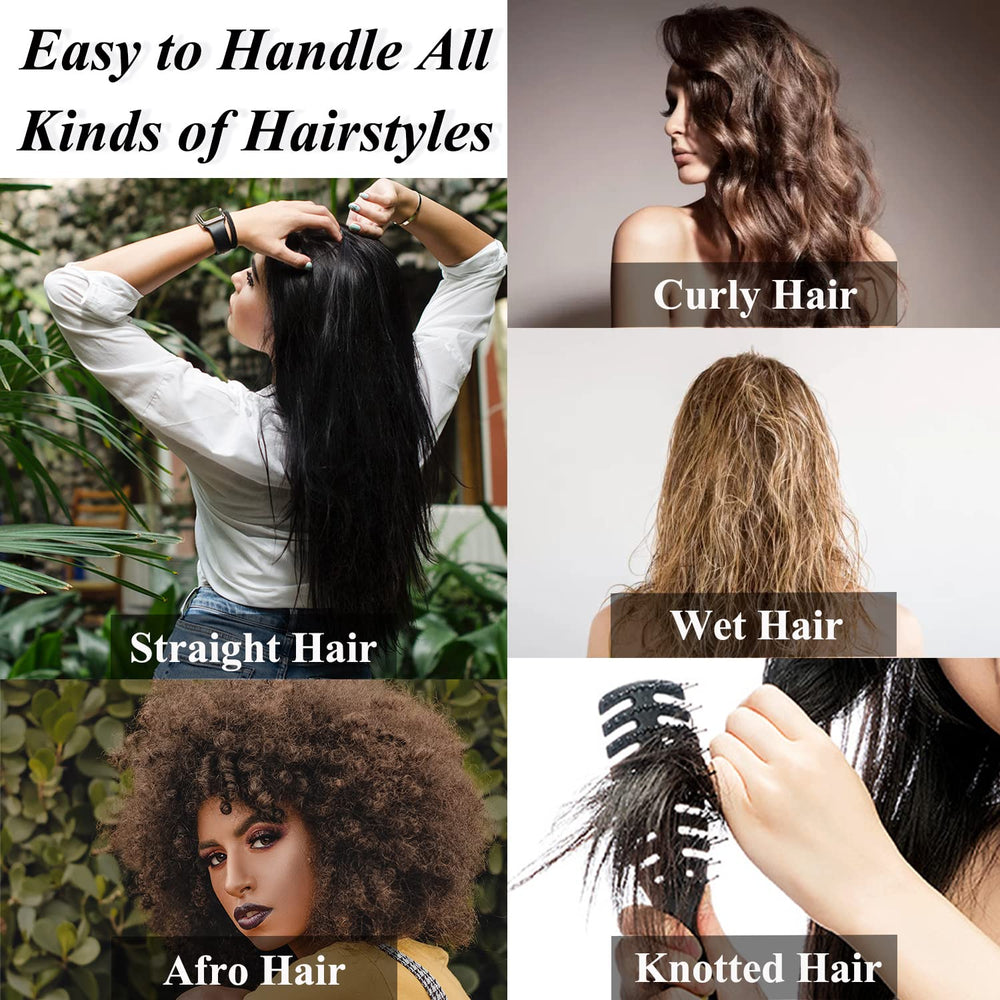 SmaringWing curly hair shower comb used to detangle curls in bath