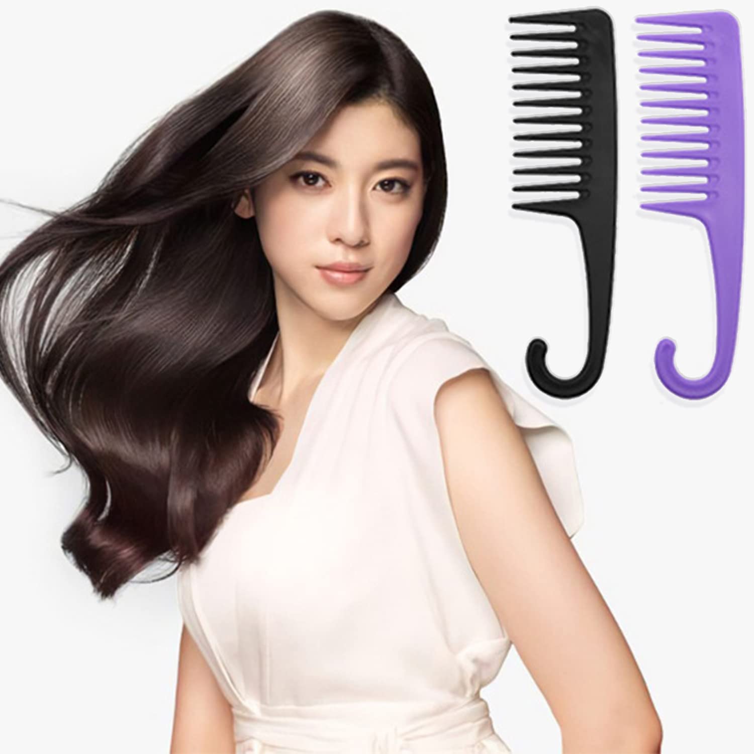 SmaringWing long thick hair comb for smooth styling when dry or damp