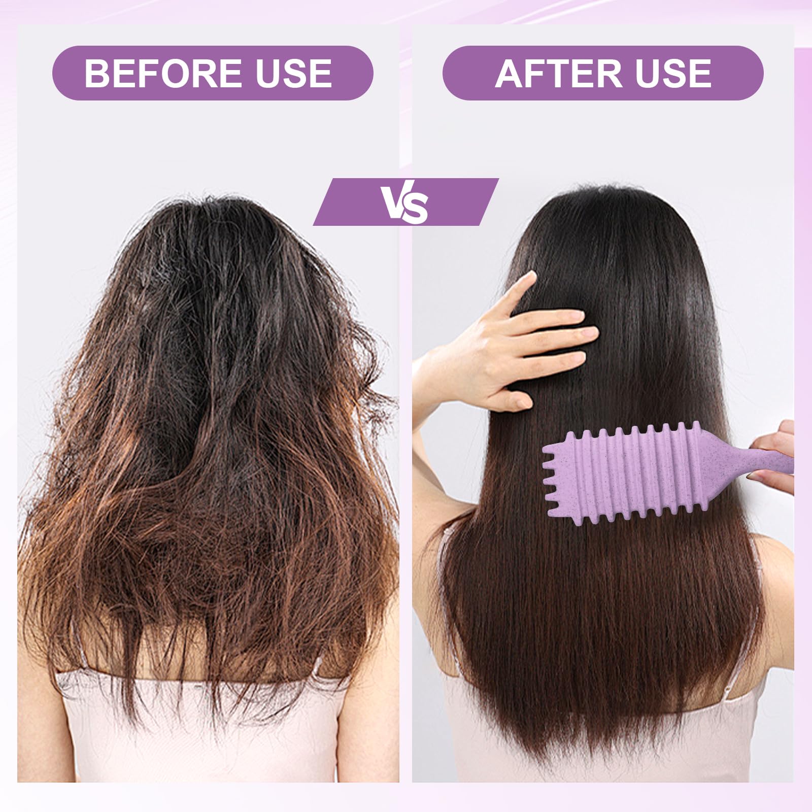 SMARTBEST Candy Brush boar bristle design reduces pulling and adds shine