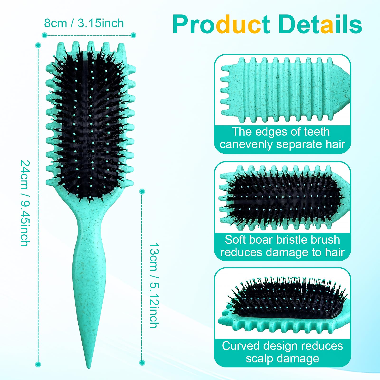 SMARTBEST Candy Brush curl-defining brush shaping and separating curls.