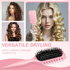 SMARTBEST Candy Brush tooth-shaped-design promotes even hair separation for cleaner curls