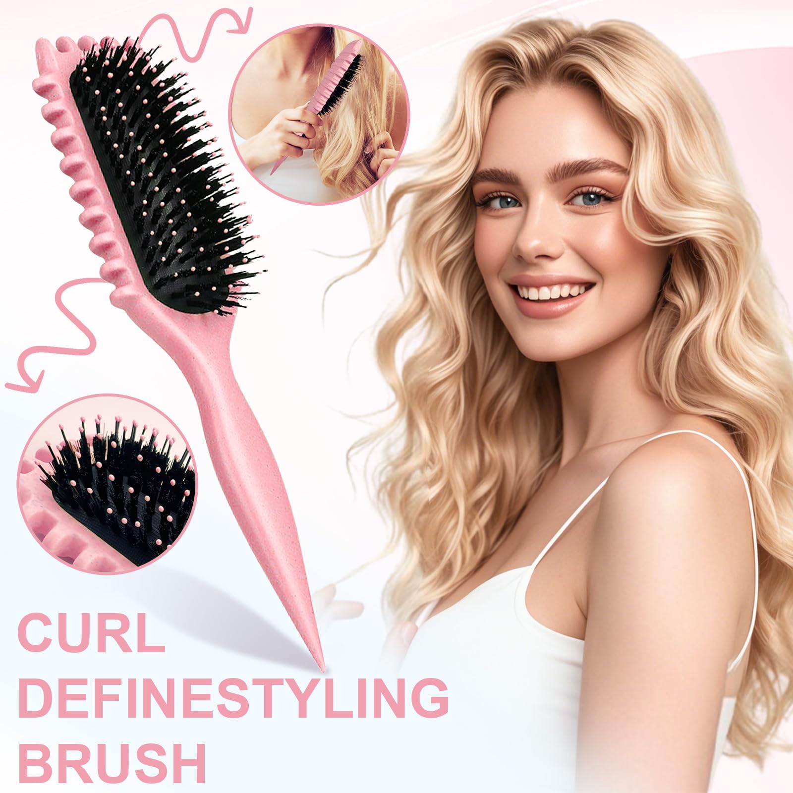 SMARTBEST Candy Brush two-sided-bumps aid balanced tension and even curl formation