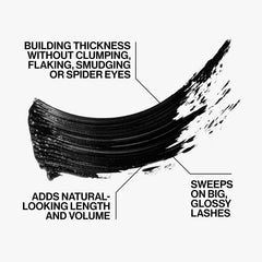 Smashbox Full Exposure Mascara applied stroke demonstrating smooth, clump-free definition.