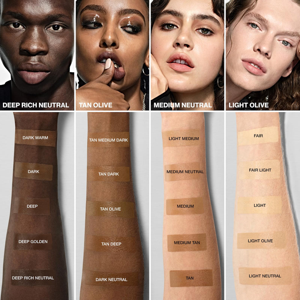 Application on cheek of Smashbox Halo Healthy Glow for even blend