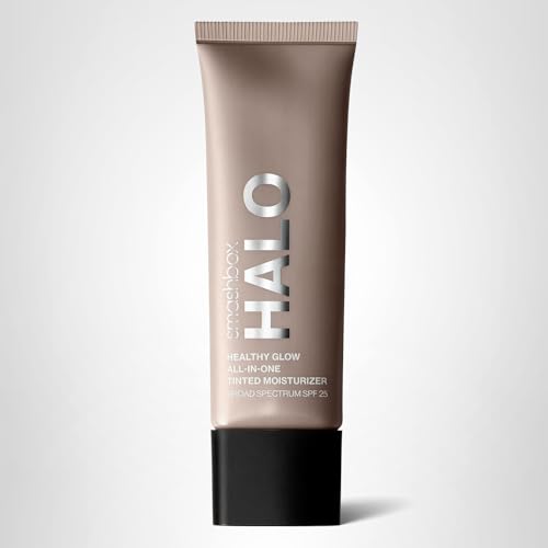 Texture closeup of Smashbox Halo Healthy Glow showing smooth, dewy look