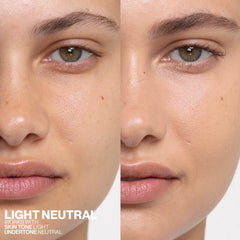 Swirl of Smashbox Halo Healthy Glow on skin demonstrating natural coverage