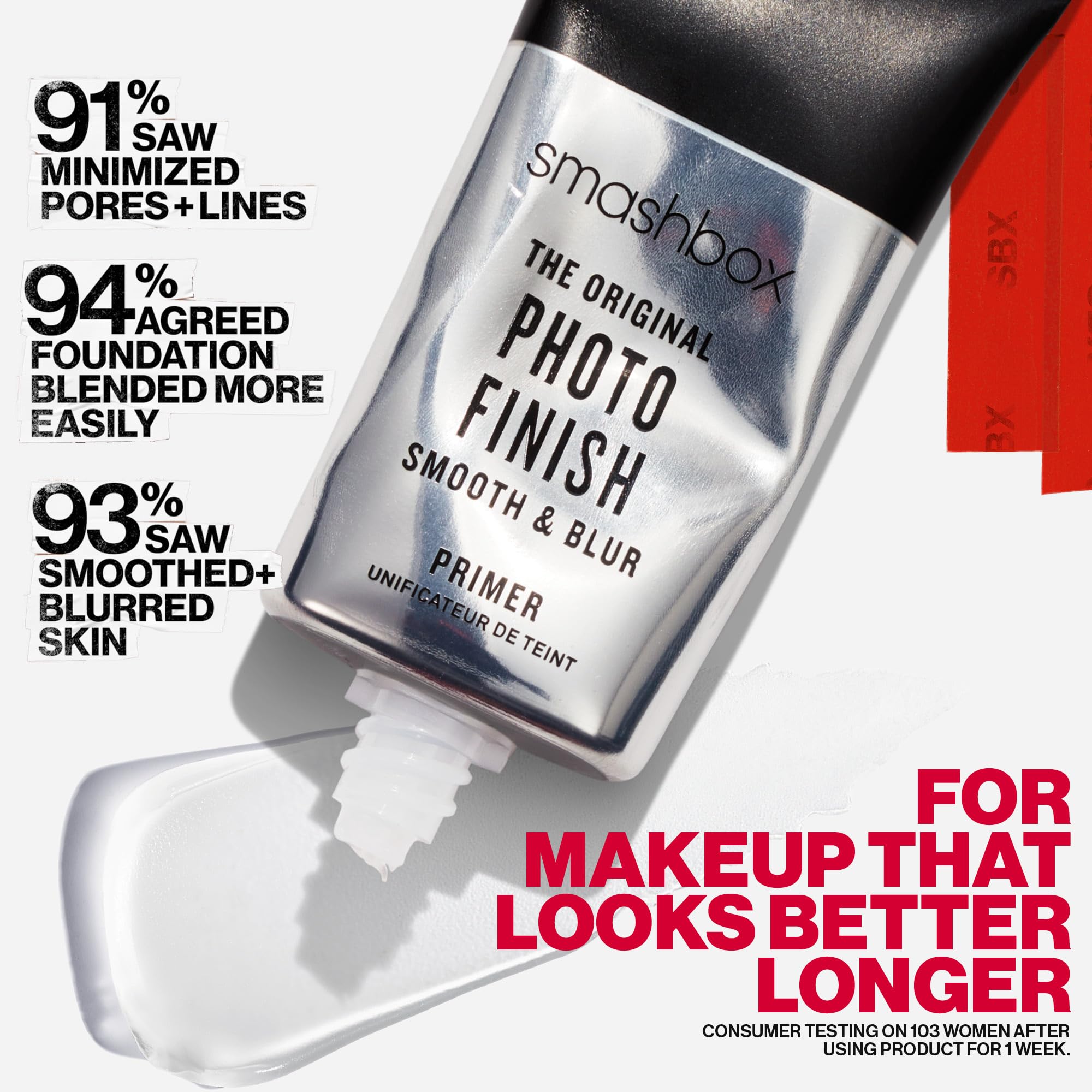 Smashbox Photo Finish textura sedosa que se siente ligera.
