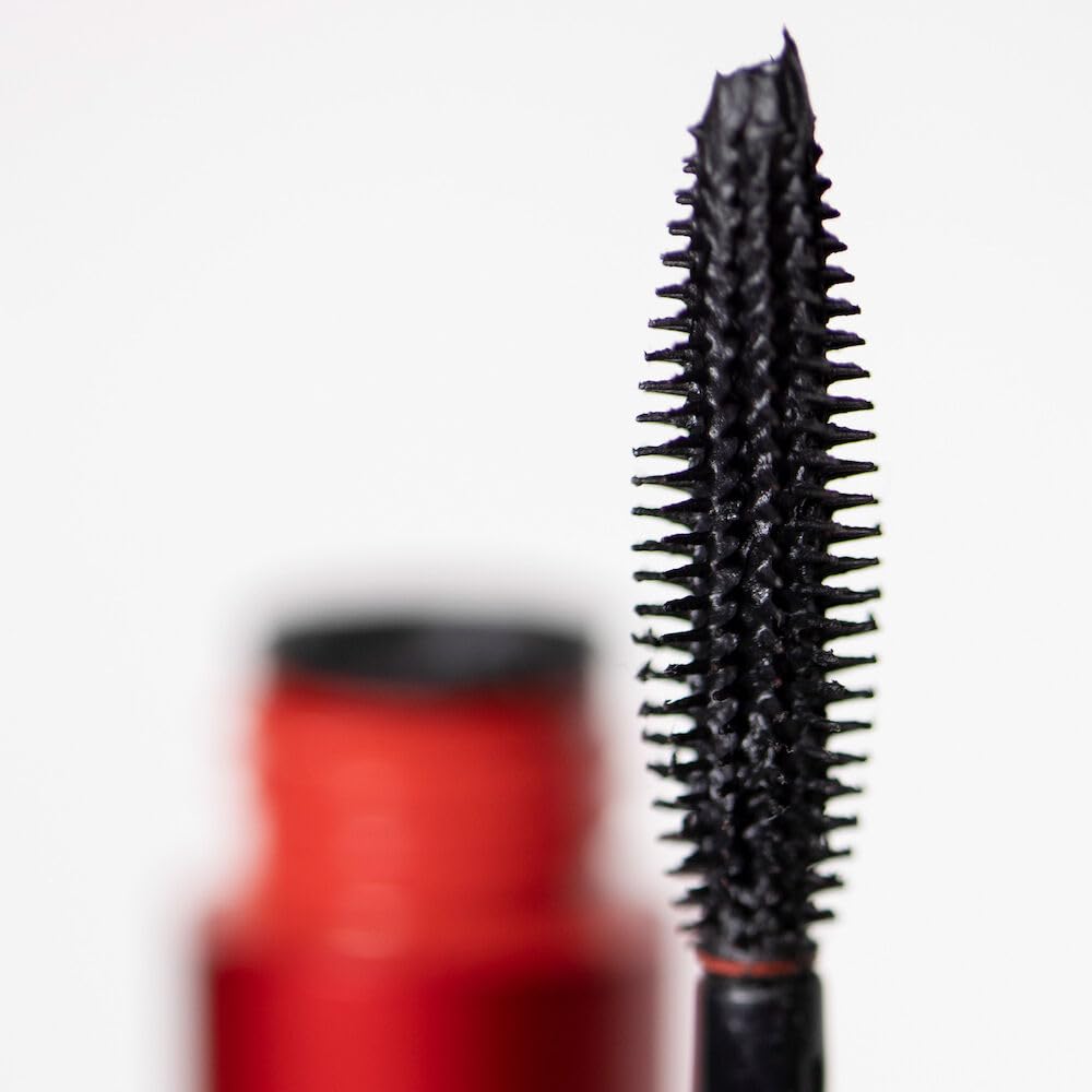 Lashes after application showing defined, fanned-out look.