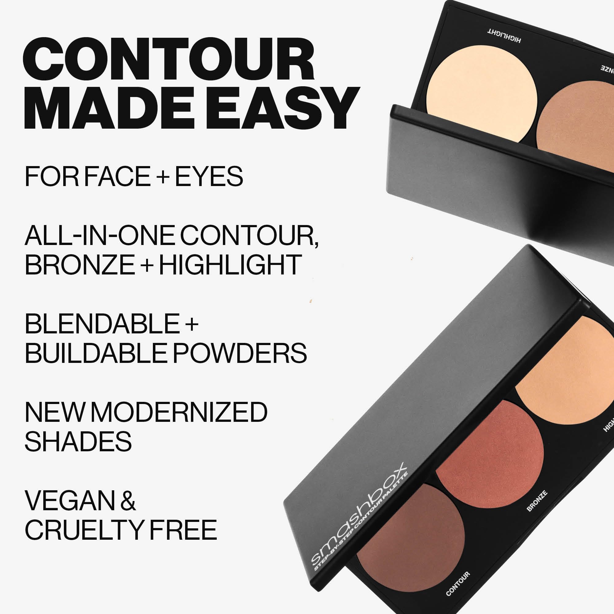 Smashbox vegan cruelty-free badge on packaging for an ethical choice.