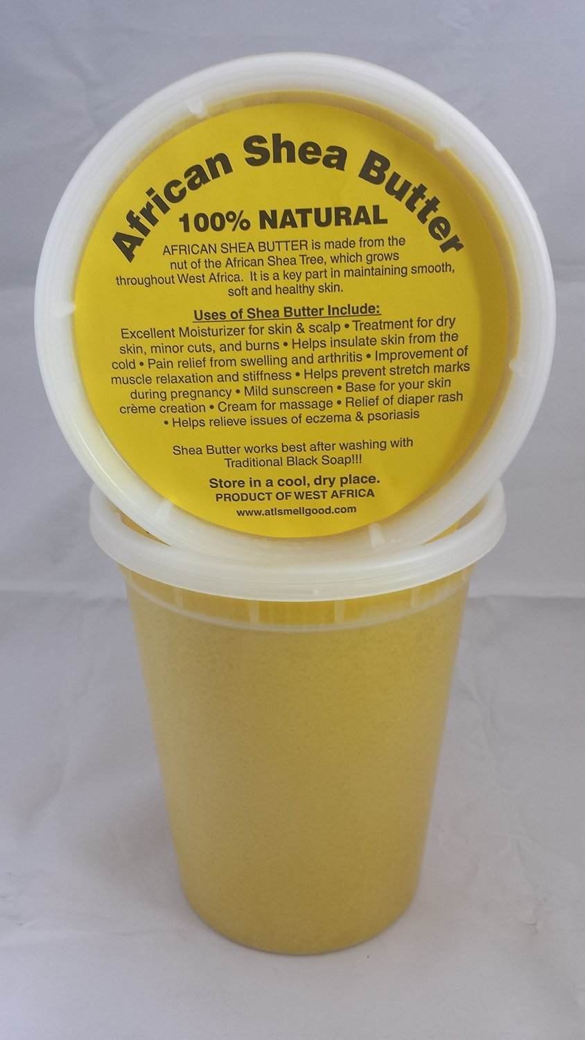 SmellGood African Shea Butter 32oz jar, deep hydration for skin and hair.