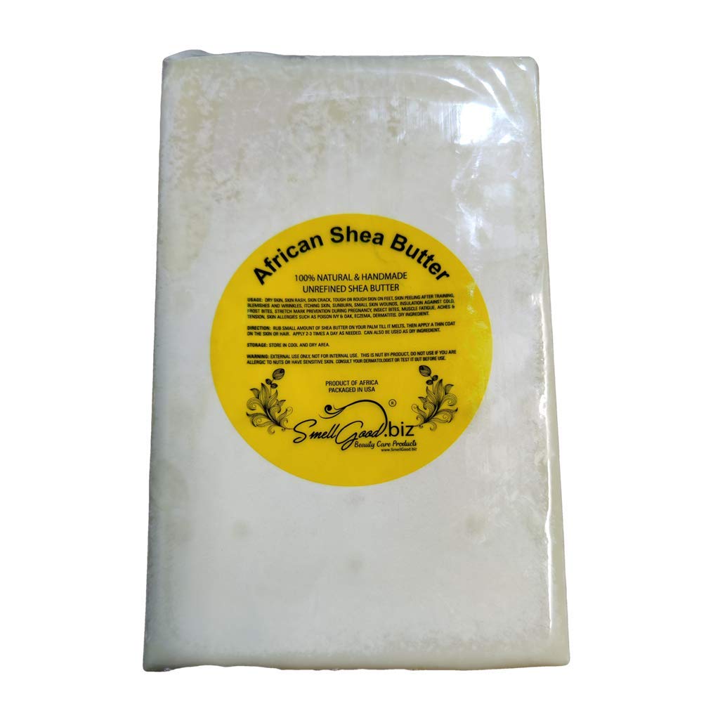 SmellGood Purest Ivory Shea Butter 5lb tub for deep moisturizing and skin softness.