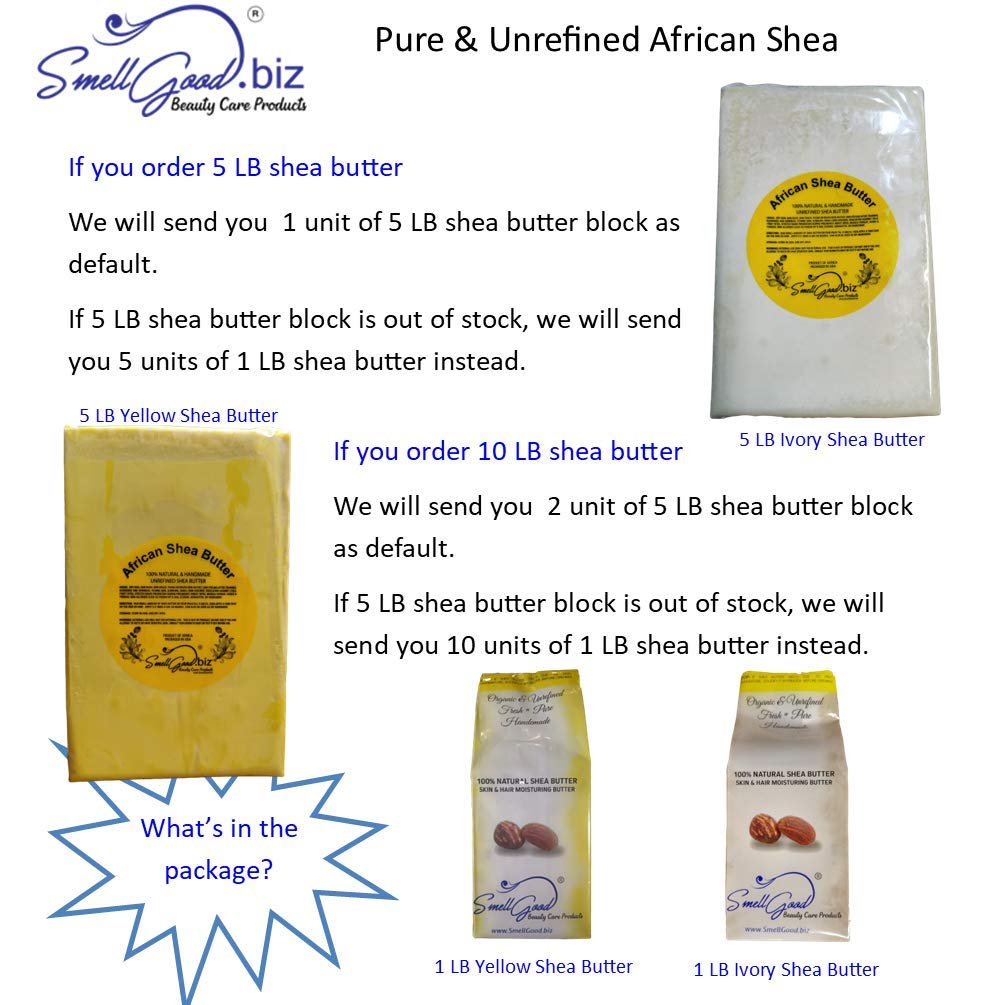 SmellGood Shea Butter 5lb tub shown for large-area coverage and long-lasting use.