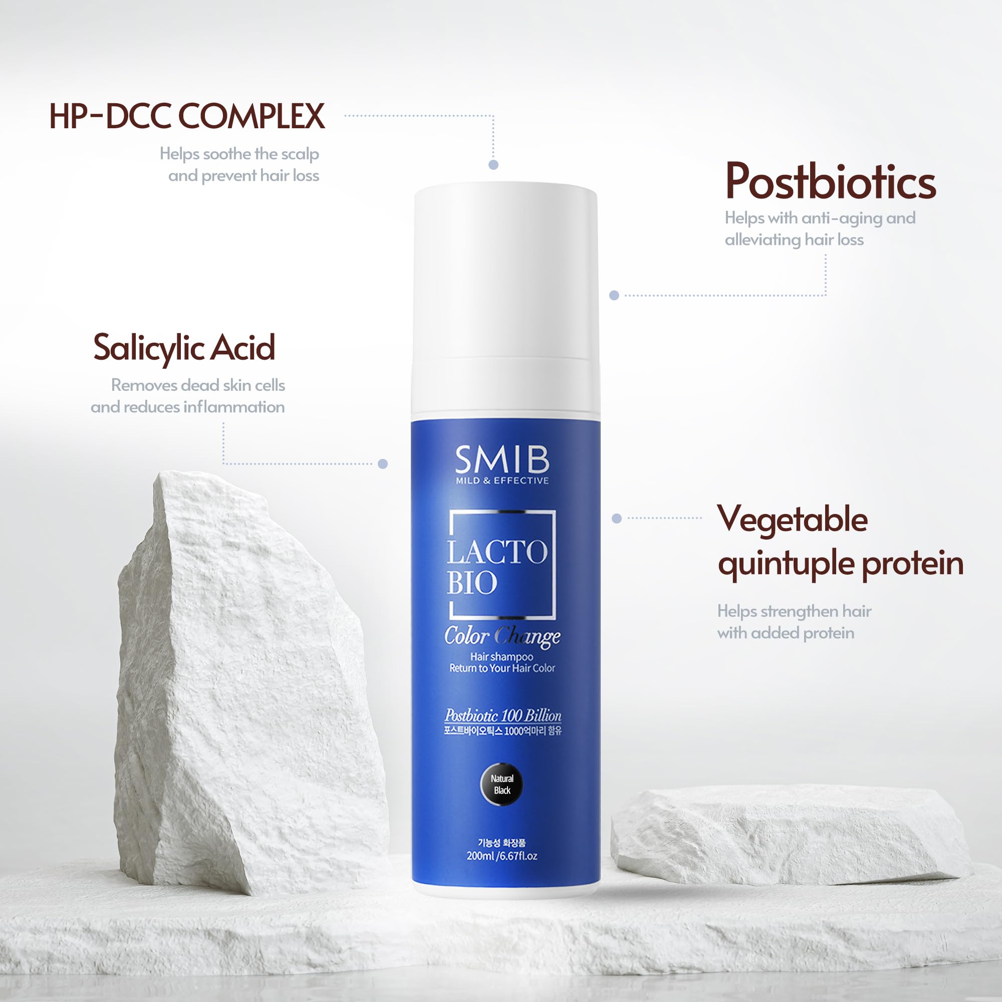 SMIB Lactobio daily-use packaging closeup communicates a gentle routine you can trust.