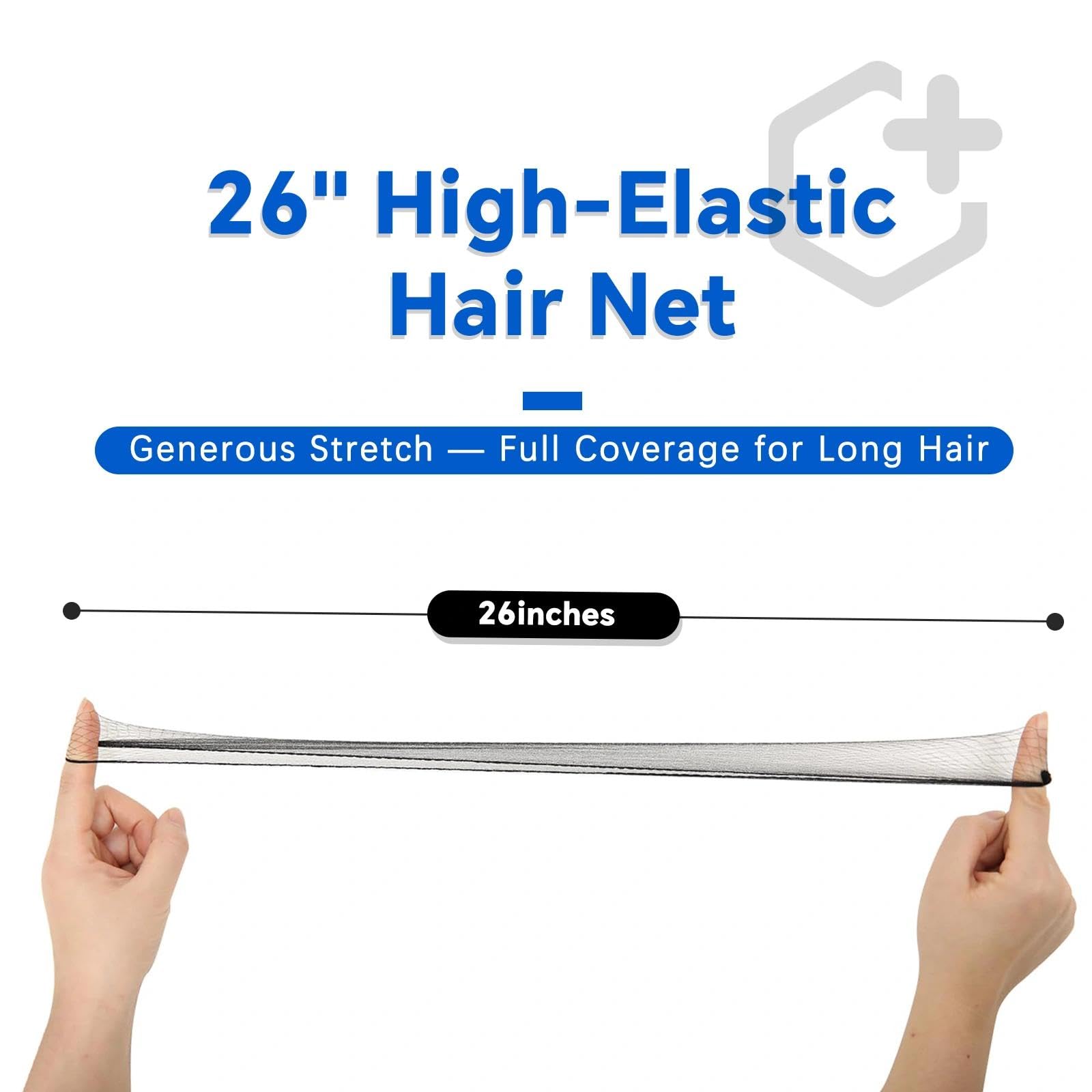 Smilco black hair net pack of 100pcs for professional use