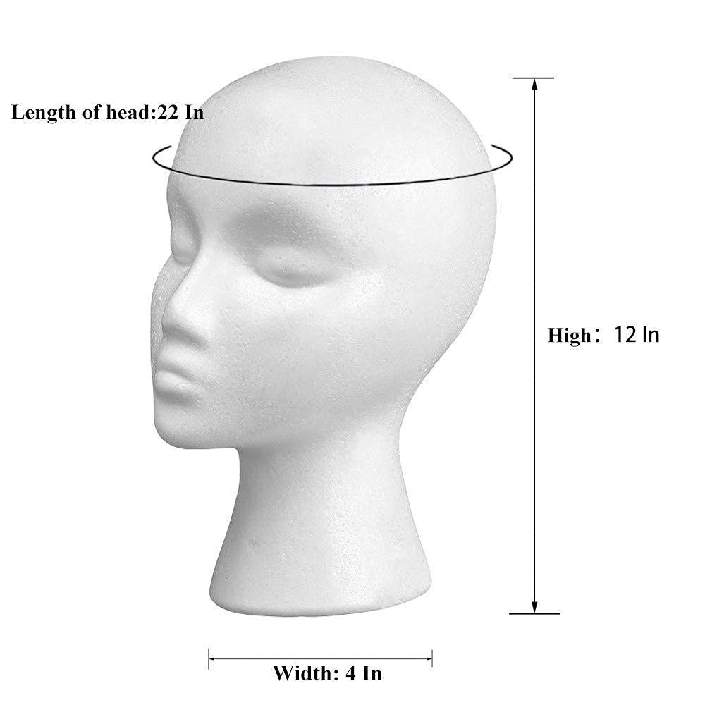 Smilco wig head on clamp base supports firm styling during washing.
