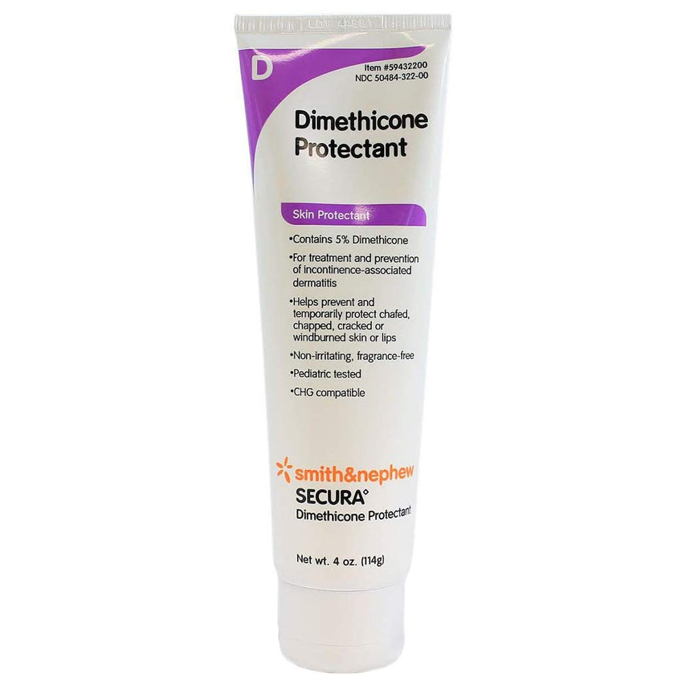 Smith and Nephew Secura Scented Skin Protectant Cream 4 oz tube shown for moisture protection.