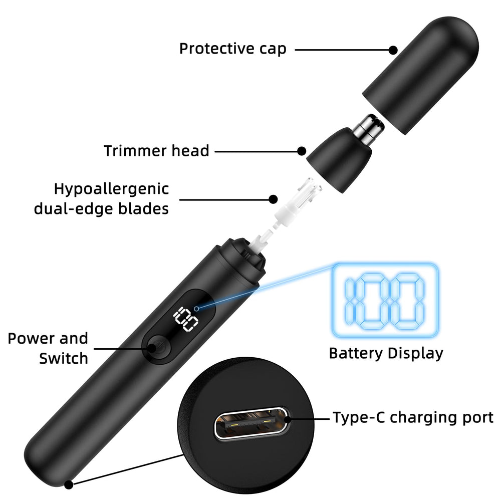 Smity compact cordless design ideal for travel grooming.