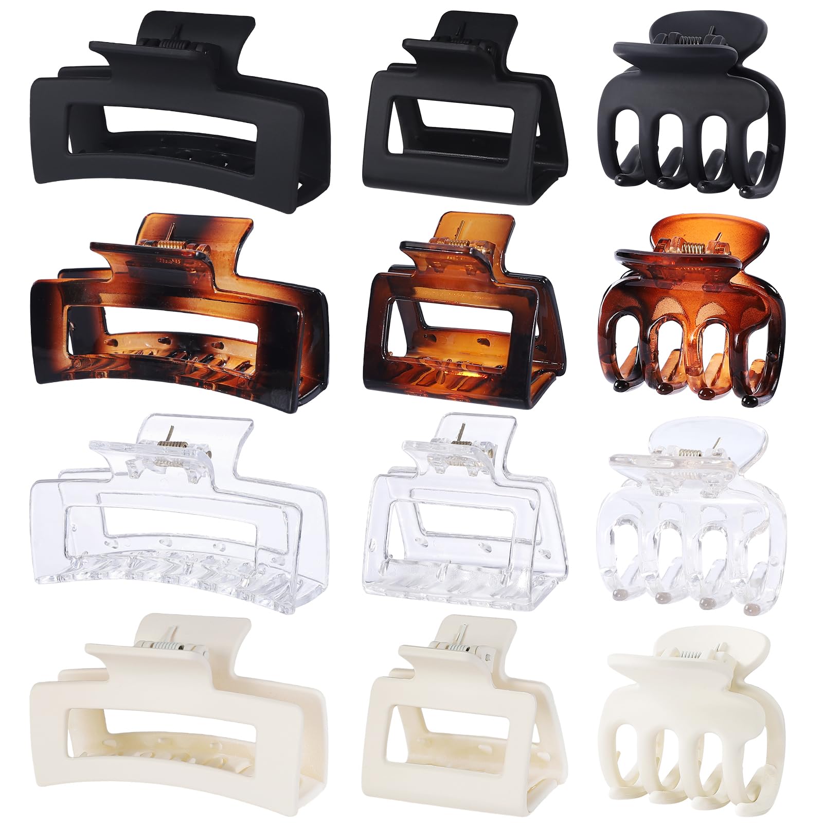 SMKSL 12-piece hair clips set with small claw clip for gentle hold and versatile styling.