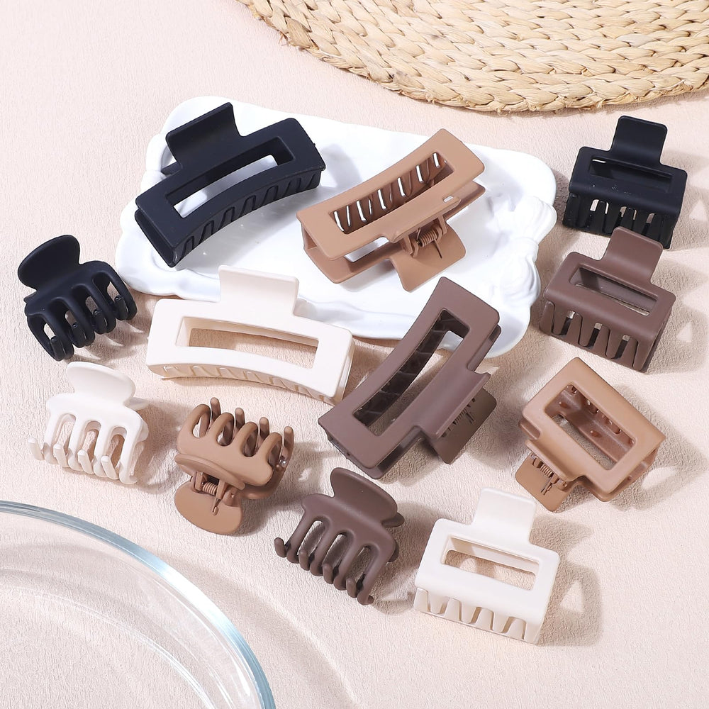 SMKSL 12-piece large square clip for thicker hair hold