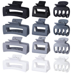 SMKSL 3 Styles hair clips package in gray for versatile styling