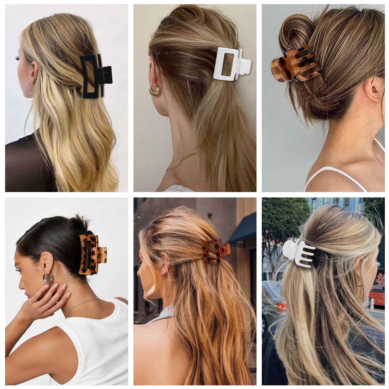 Pinzas SMKSL para cabello tortuga, agarre fuerte, ideales para rizos y cabello grueso.