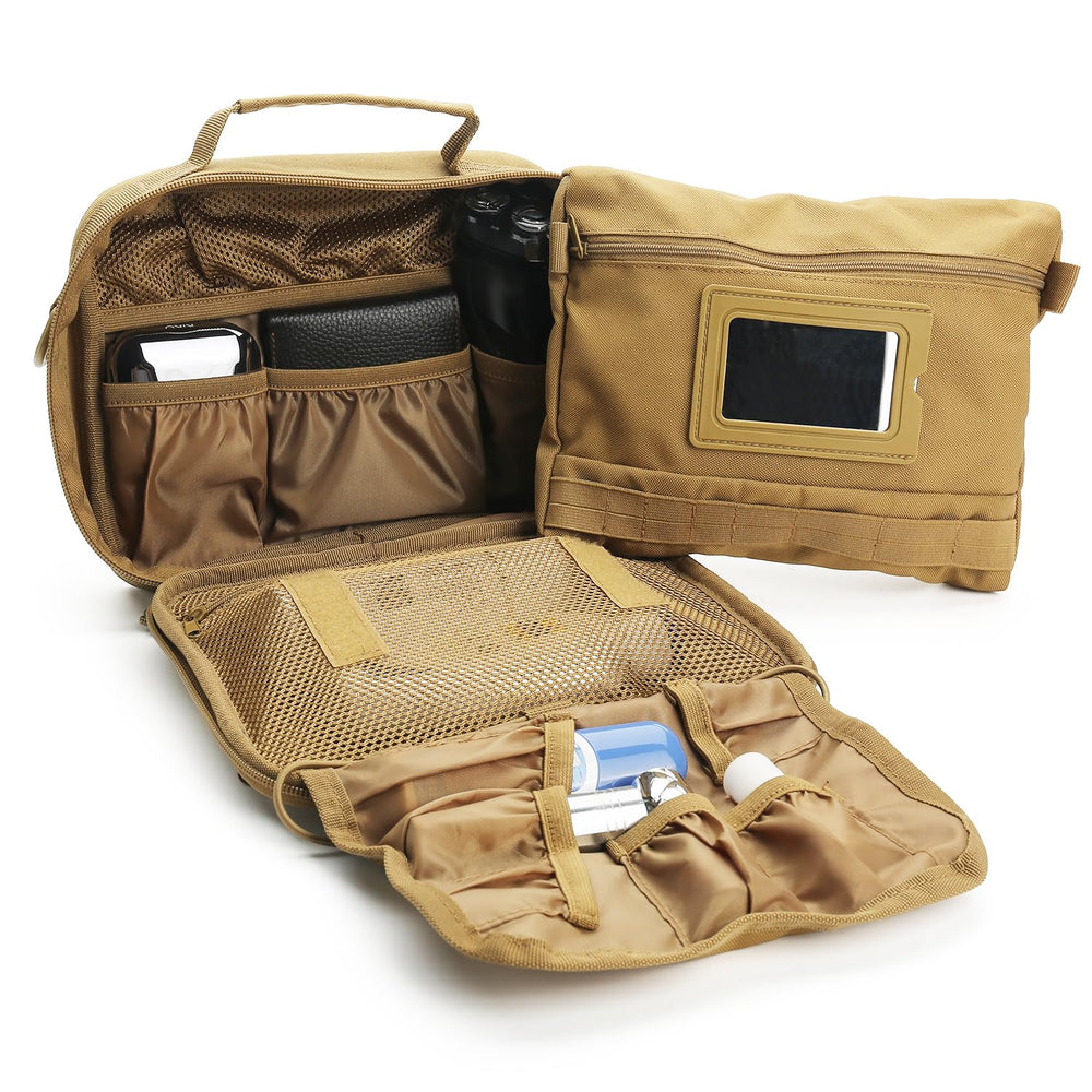 SMONT canvas toiletry bag showing durable and easy-clean material for long trips