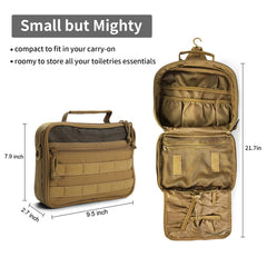 SMONT Toiletry Bag 3-layer system for organized storage of toiletries.