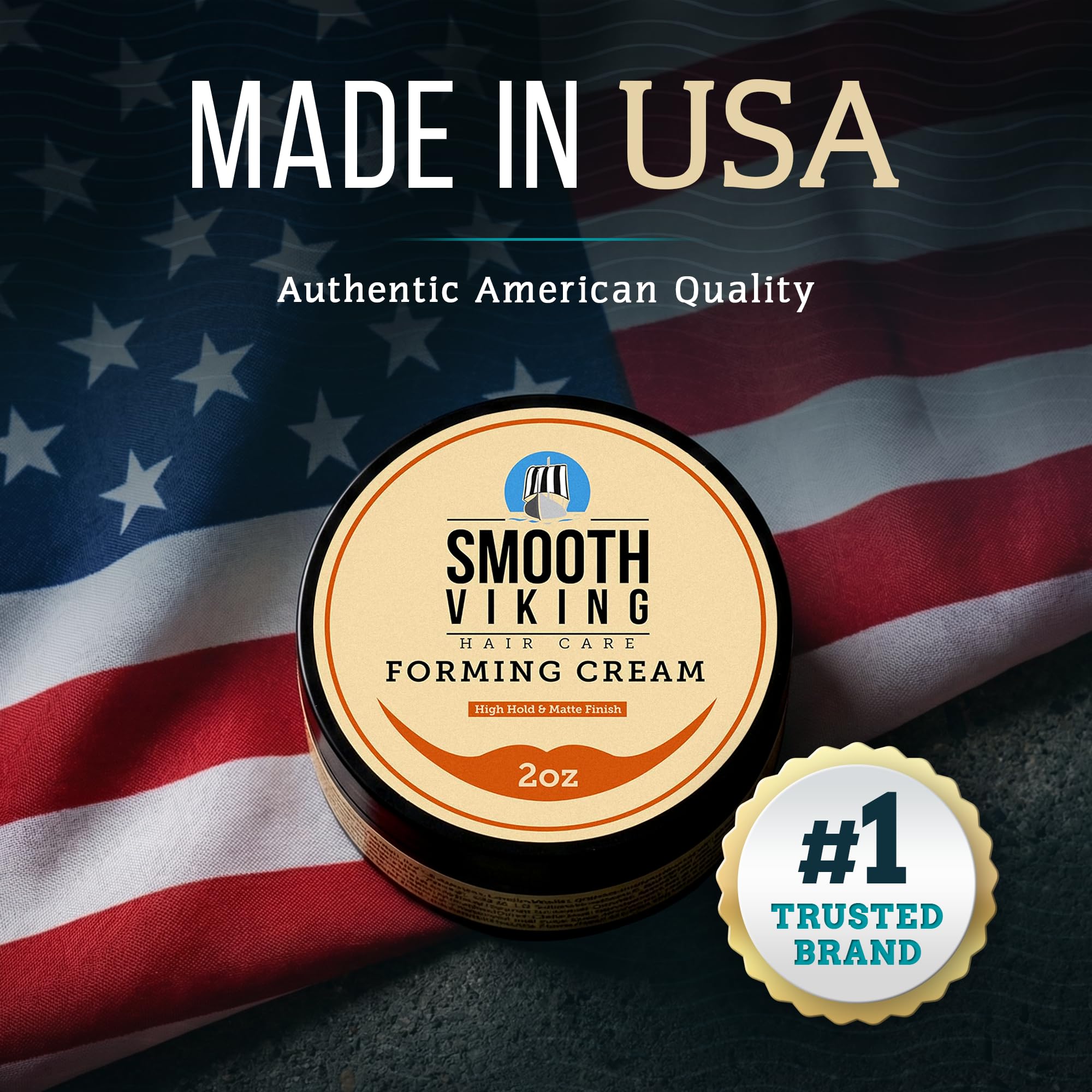Smooth Viking Forming Cream, aplicación manual suave, facilita el peinado diario.