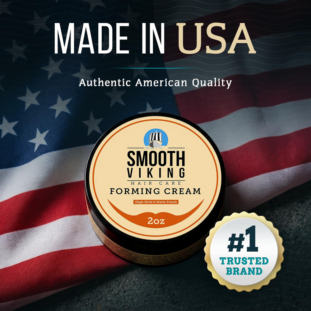 Smooth Viking Forming Cream, aplicación manual suave, facilita el peinado diario.